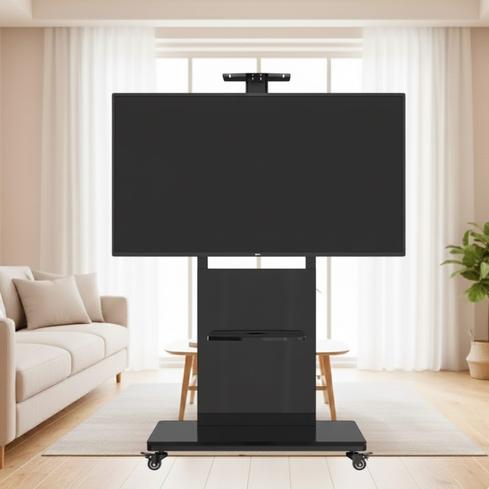 ขาตั้งทีวี แบบล้อเลื่อน ELIFE สีดำ รองรับทีวีขนาด 50-86  นิ้ว_6